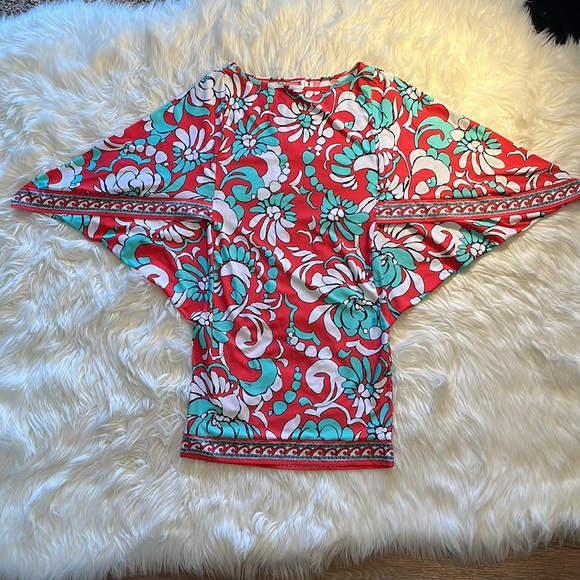 Trina Turk Garden Bloom Swim Cover-Up Tunic Dress - Picture 7 of 15